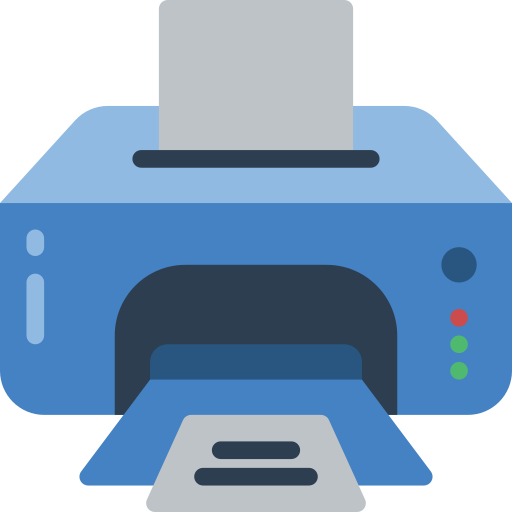 Icono de impresora para servicio de reparación y configuración
